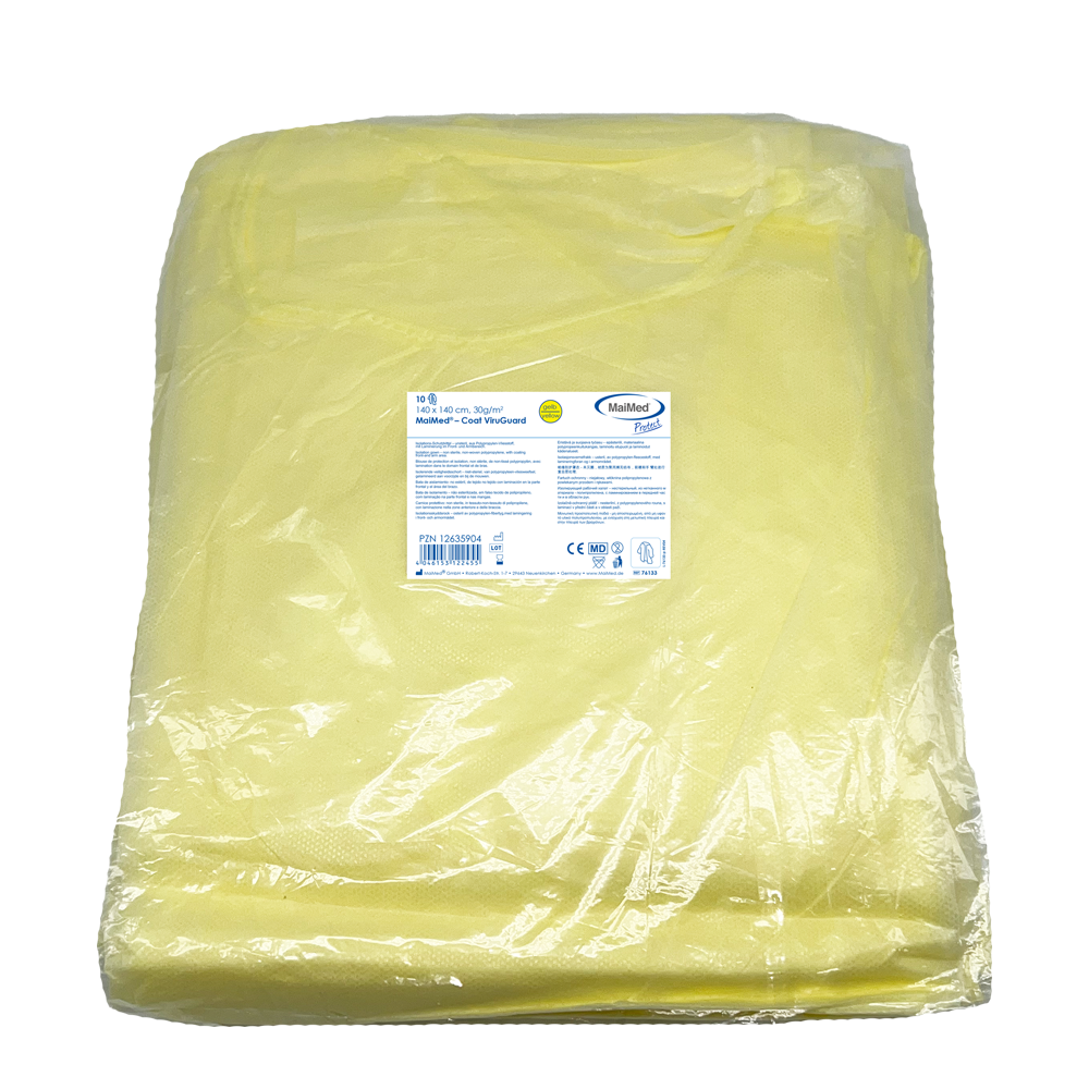 MAIMED Coat Viruguard – Schutzkittel Einmal – Medizin & Labor – 10 Stück
