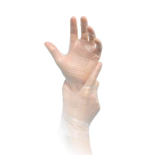 MaiMed evolution white (transparent) – PE-Einmalhandschuhe (200 Stück)