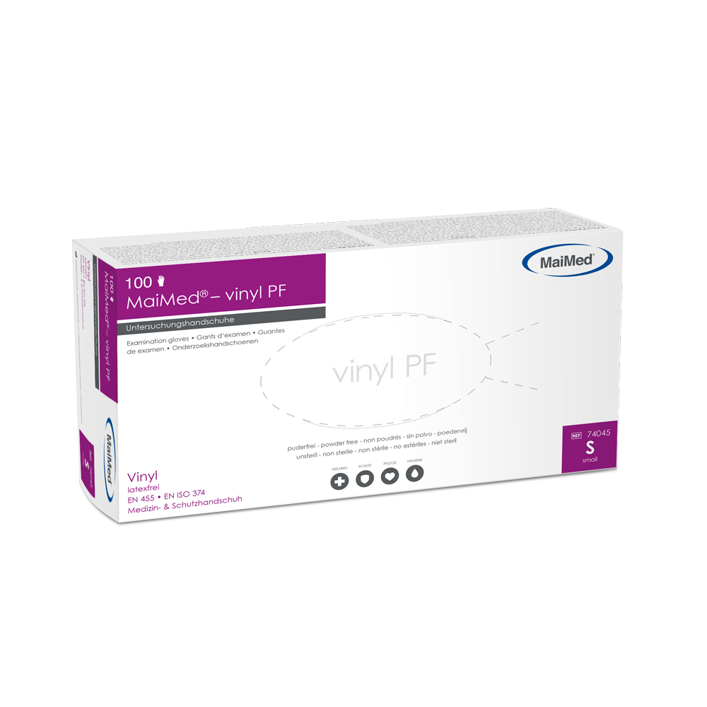 MaiMed vinyl PF – Vinylhandschuhe puderfrei (100 Stk.)