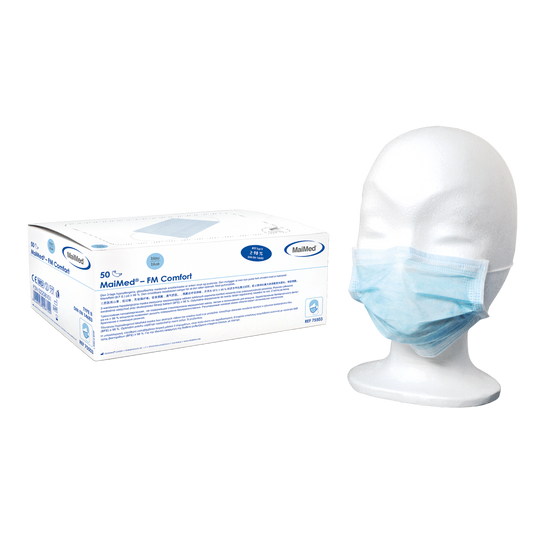 MAIMED FM Comfort 3-lagiger Mundschutz / OP-Maske – 50 Stück